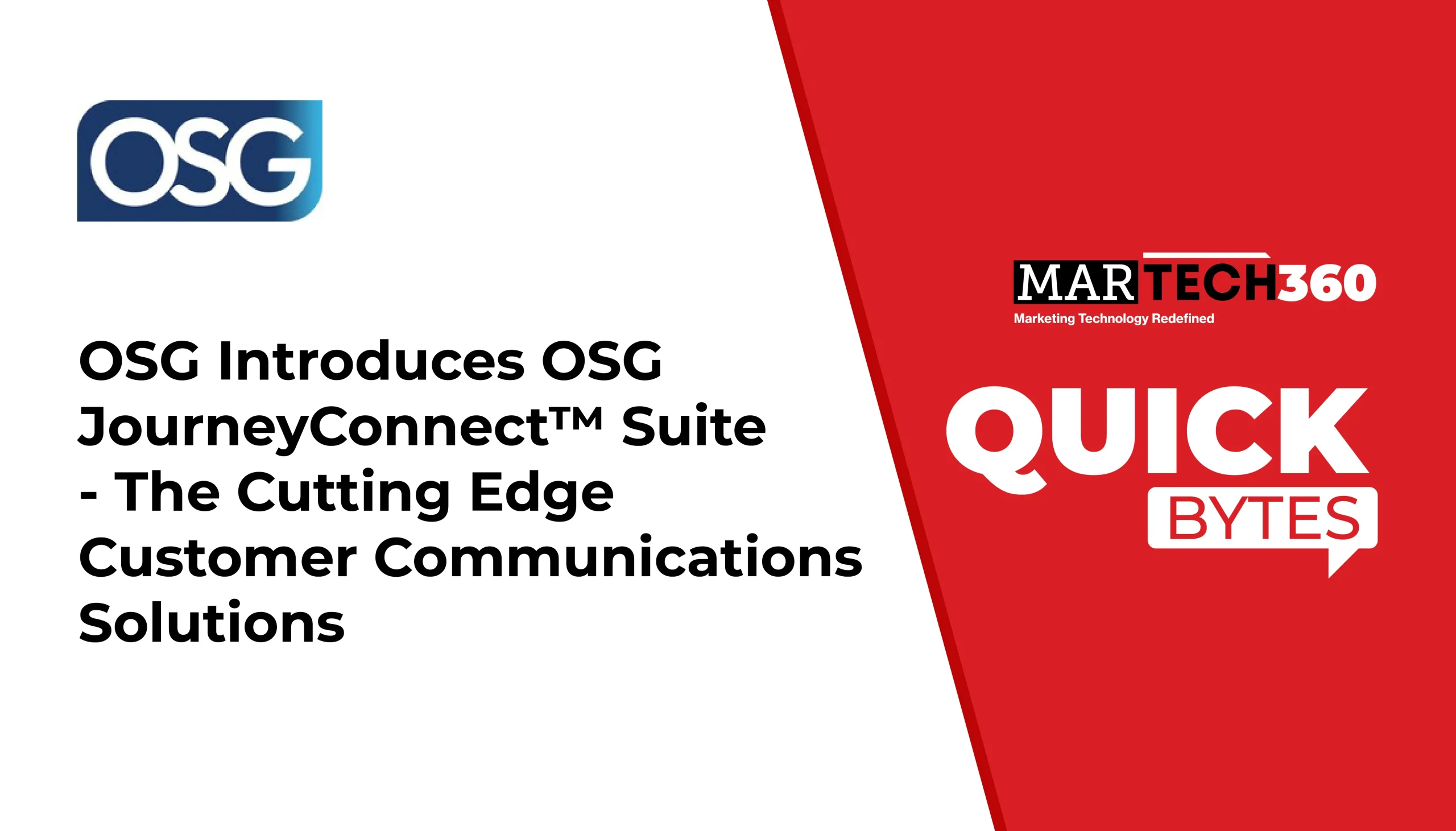 OSG Introduces OSG JourneyConnect™ Suite - The Cutting Edge Customer Communications Solutions