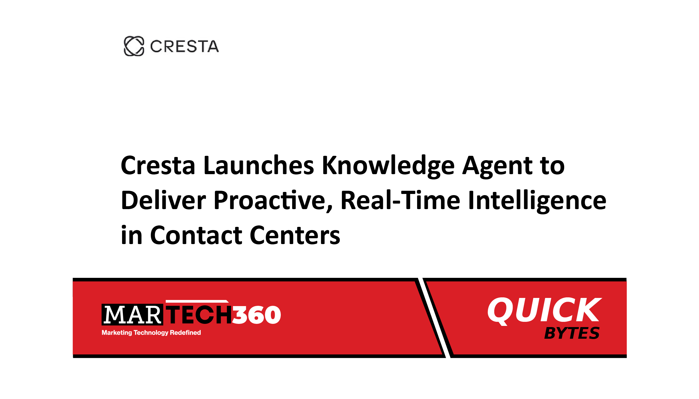 Cresta Launches Knowledge Agent to Deliver Proactive, Real-Time Intelligence in Contact Centers
