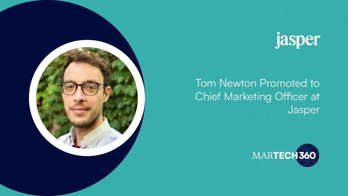 Tom Newton Promoted to Chief Marketing Officer at Jasper