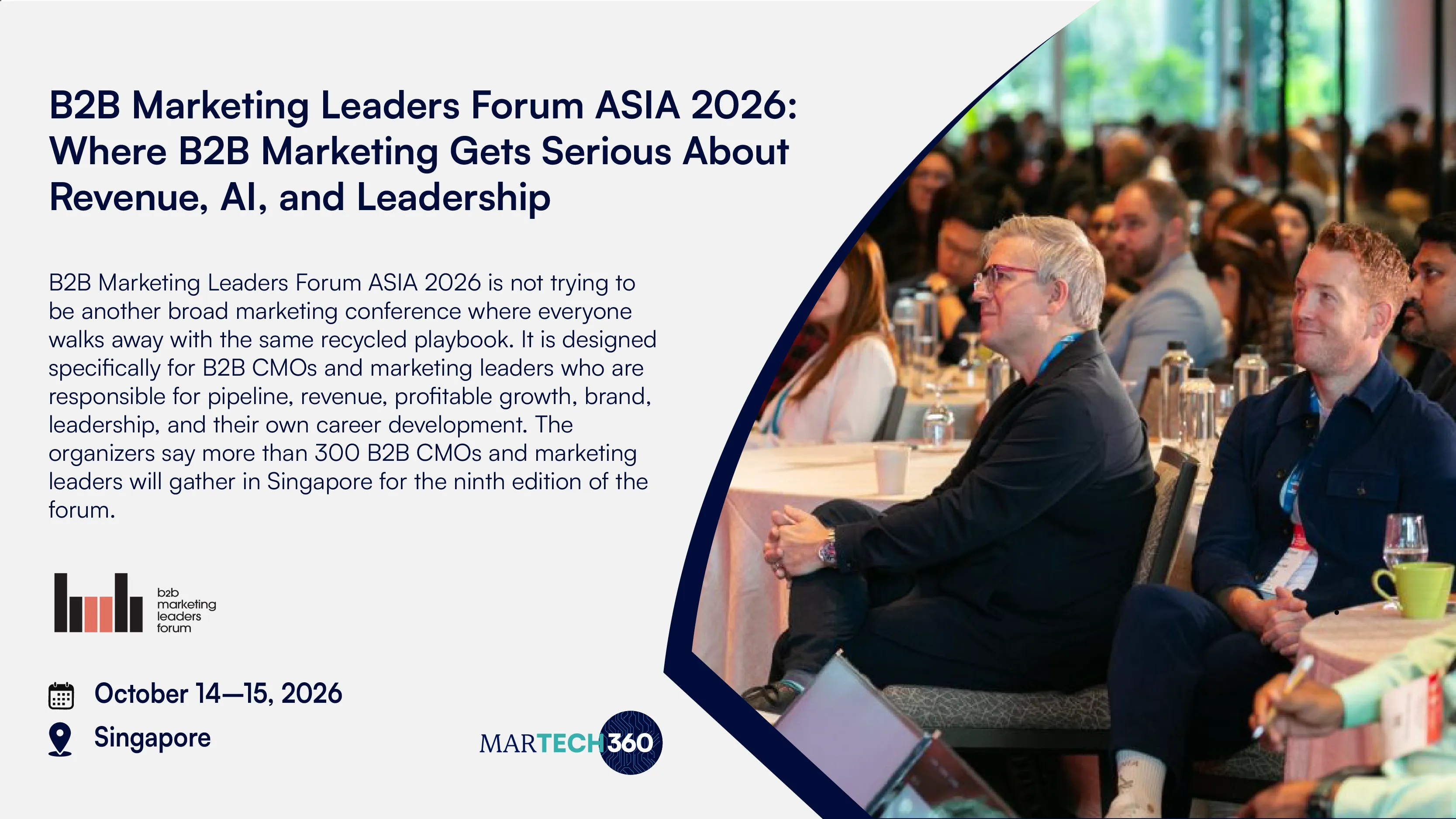 B2B Marketing Leaders Forum ASIA 2026: Where B2B Marketing Gets Serious About Revenue, AI, and Leadership