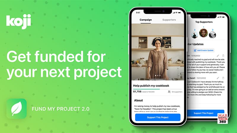 Creator Economy Platform Koji Announces "Fund My Project 2.0"