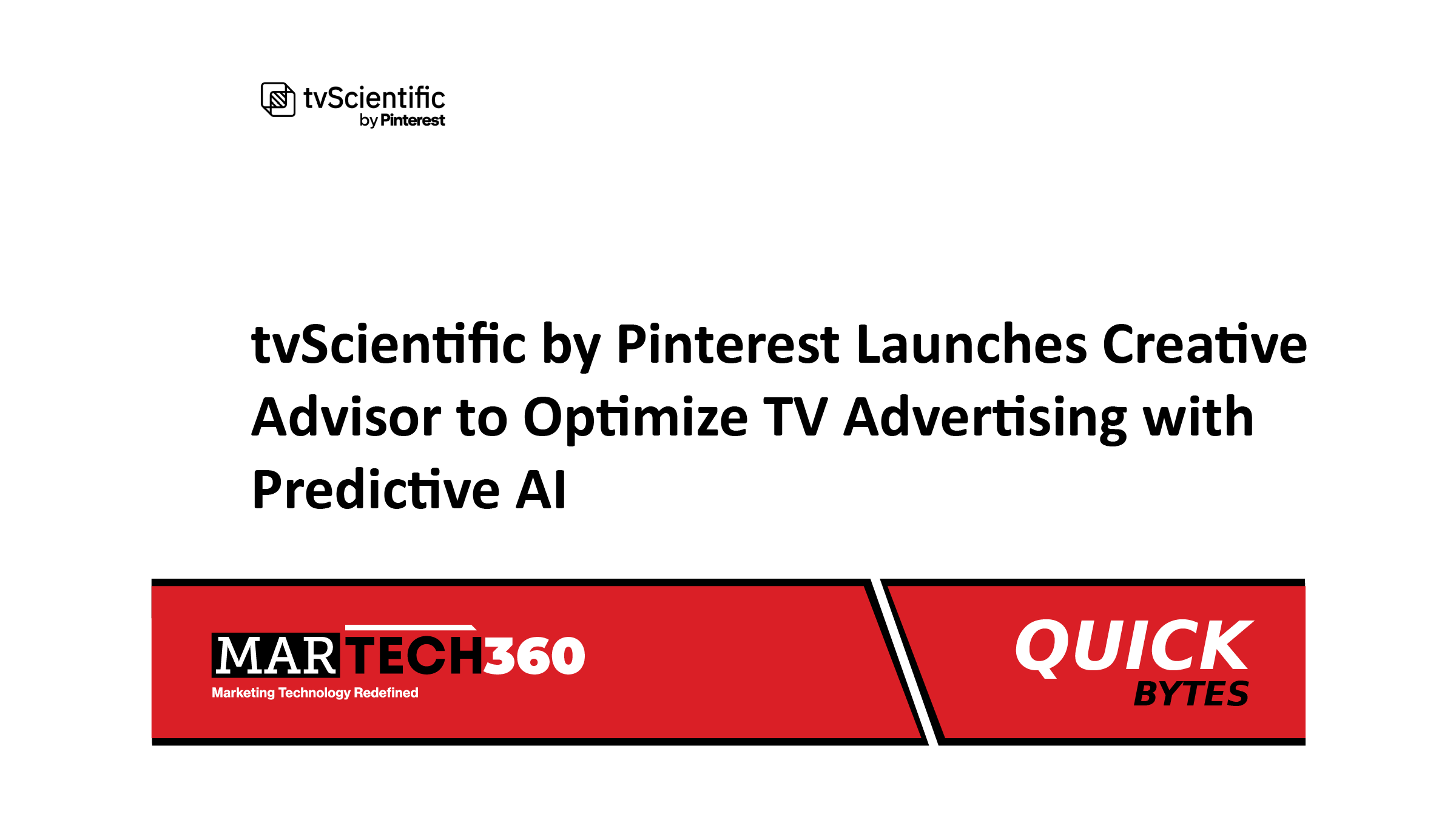 tvScientific by Pinterest Launches Creative Advisor to Optimize TV Advertising with Predictive AI